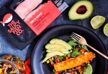 Salmon With Chilli, Lime & Ginger And A Zesty Mexican Bean Salad