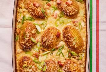 Hasselback Potato And Bacon Bake