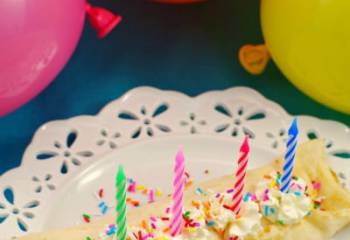 Birthday Cake Batter & Ice Cream Crepes