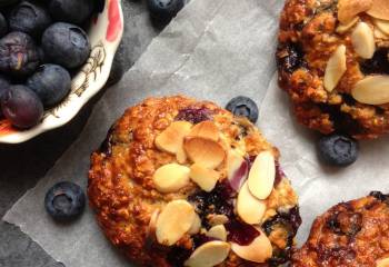 Blueberry, Oat, Cinnamon And Almond Muffins