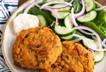 Tuna Sweet Potato Cheddar Patties