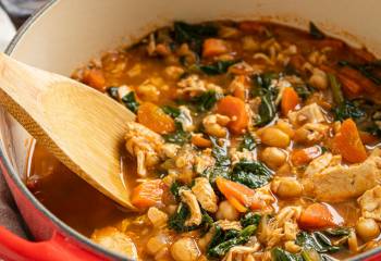 Chicken Chickpea Spinach Soup