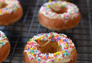 White Chocolate Glazed Doughnuts