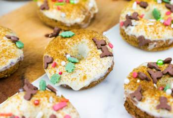 Healthy Gluten Free Gingerbread Doughnuts