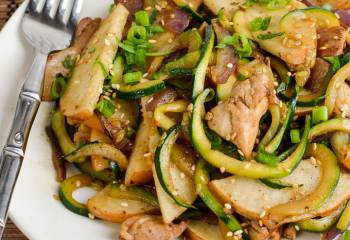Syn Free Chicken Zoodle Stir Fry