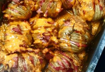 Cheese And Bacon Hasselback Potatoes