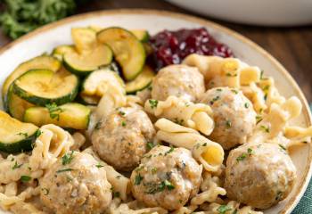 One Pot Turkey Swedish Meatball Pasta