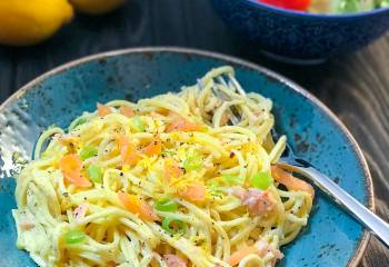Creamy Smoked Salmon Spaghetti | Slimming World & Weight Watchers Friendly