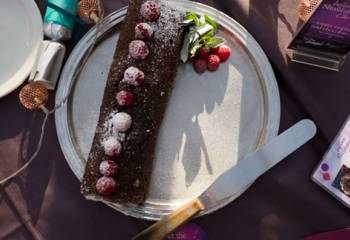 Winter Raspberry And Chocolate Log