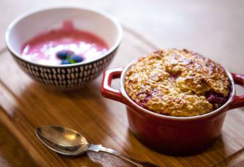 Raspberry Baked Oats