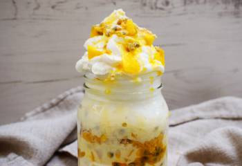 Easy Peasy No Bake Mango Passionfruit Cheesecake Pots