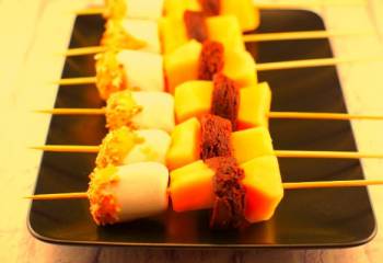 Rocky Road Melon Dessert Skewers