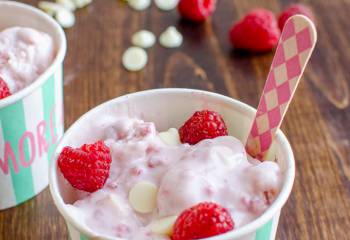 Raspberry And White Chocolate Frozen Yoghurt