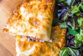 Ham And Mushroom Pizza Calzone