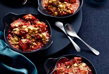 Individual Rhubarb And Ginger Crumbles