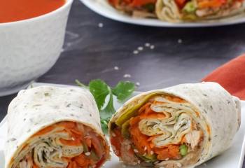 Healthy Leftover Turkey Wraps