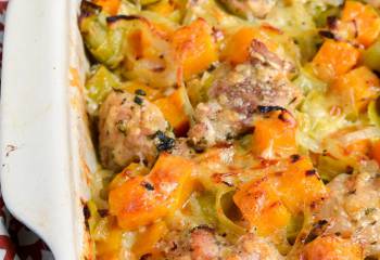 Low Syn Chicken, Leek And Butternut Squash Bake