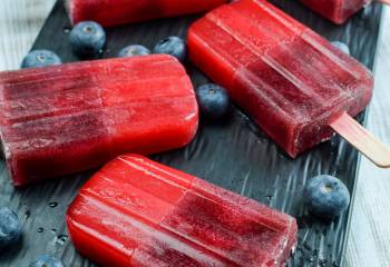 Raspberry Jelly And Blueberry Popsicles
