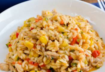 Chicken, Red Pepper And Sweetcorn Risotto