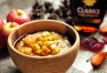 Apple Pie Porridge With Maple Syrup