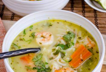 Thai Coconut Shrimp Noodle Soup (Instant Pot And Stove Top)