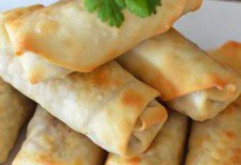 Chicken And Vegetable Baked Spring Rolls