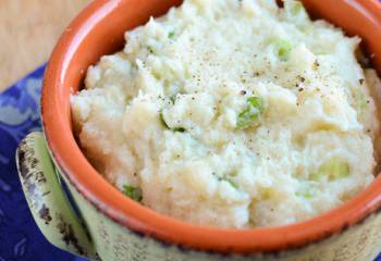 Sour Cream And Spring Onion Cauliflower Mash