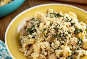 One Pot Lemon Garlic Chicken Rice