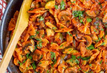 Syn Free Mushroom, Bacon, Tomato And Zucchini Pasta