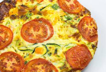 Spiralized Courgette Quiche