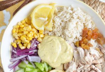 Low Syn Curried Chicken Rice Salad Bowl
