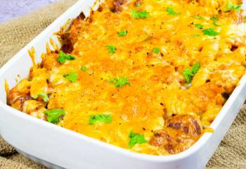 Low Syn Chicken & Chorizo Pasta Bake