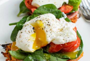 Sweet Potato Hash Brown Breakfast Stacks