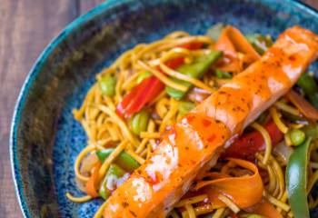 Ginger, Lime And Chilli Salmon Noodles