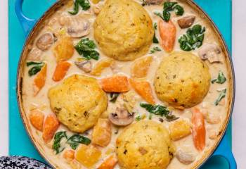 Vegetable Stew With Cheesy Dumplings