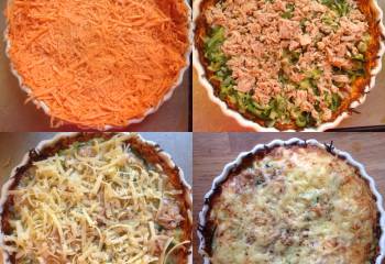 Tuna And Courgette Sweet Potato Crust Quiche