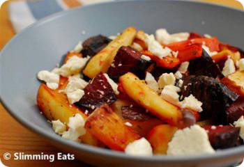 Roasted Vegetables And Feta Salad