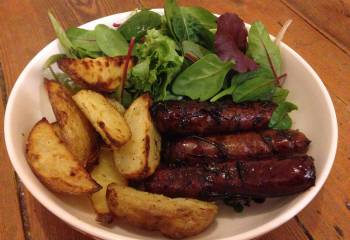 Sticky Honey, Soy And Mint Sausages