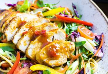 Sweet Chilli Chicken With Rainbow Salad
