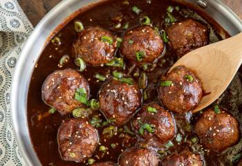 Saucy Asian Hidden Vegetable Beef Meatballs