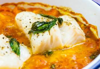 Tomato & Basil Baked Cod Loin