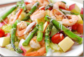 King Prawns With Mixed Salad