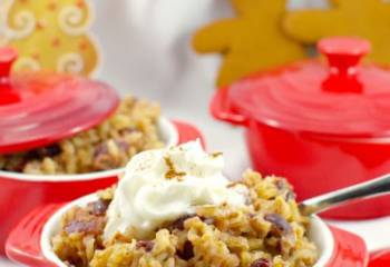 Cranberry Gingerbread Rice Pudding