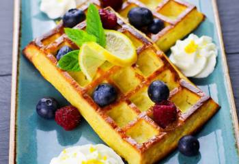 Lemon And Blueberry Waffles