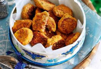 Roasted Red Pepper And Chive Falafels