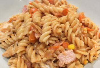 Syn Free Chicken And Bacon Cheesy Tomato Pasta | Slimming World Recipe