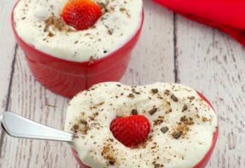 Skinny Strawberry Chocolate Icebox Heart Cake