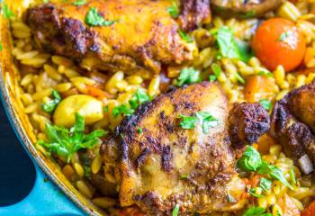 Syn Free One Pot Mediterranean Chicken Orzo