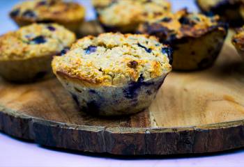 Healthy Gluten Free Blueberry And Oat Muffins