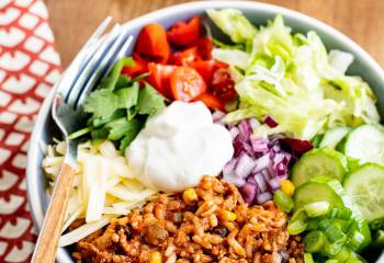 Low Syn Turkey Rice Burrito Bowls